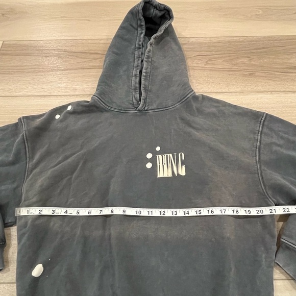 Anine Bing Alec Hoodie Bleached Faded Black Size XS - Picture 3 of 9
